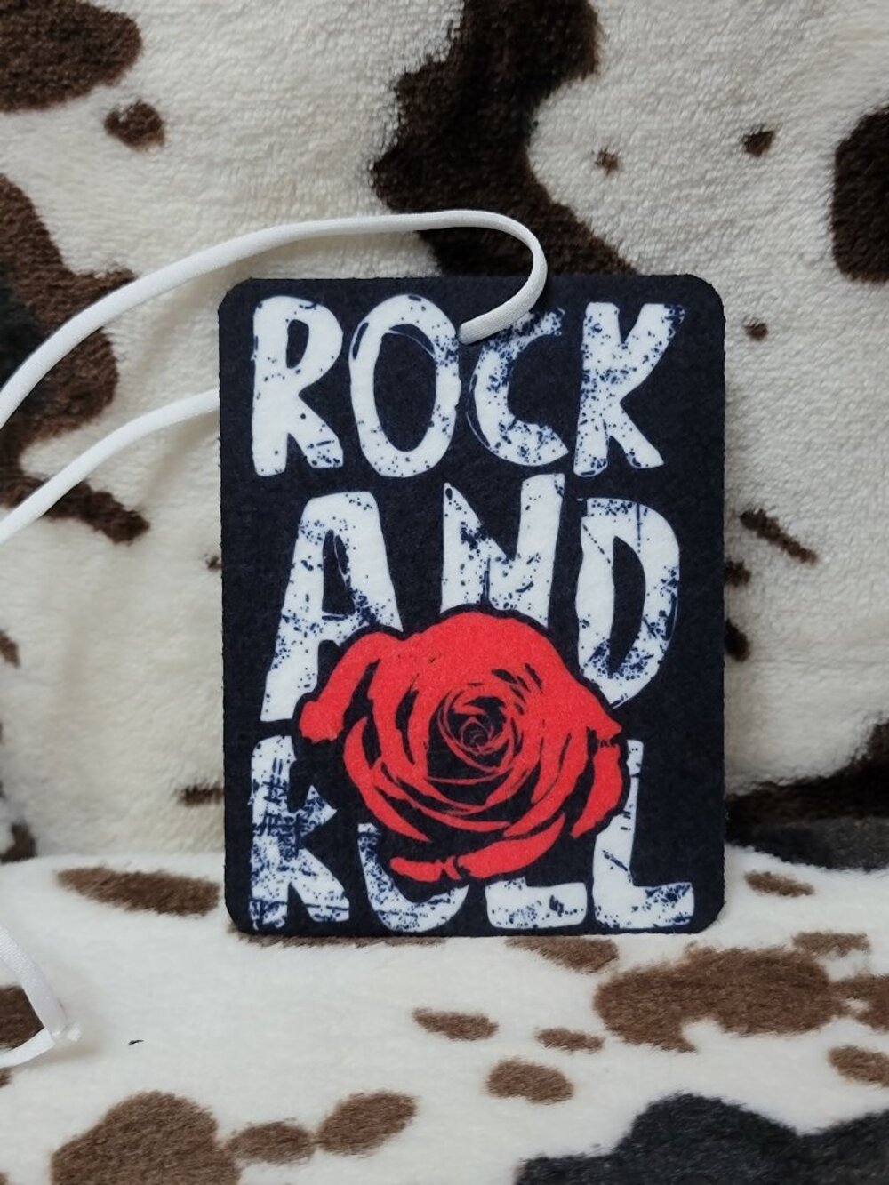 Rock and Roll Rose Unscented Car Air Freshener Freshie